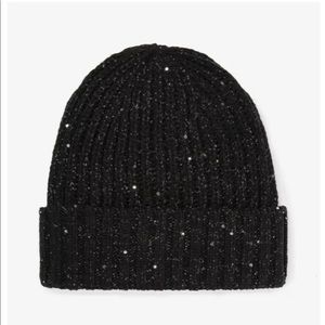 **SOLD**Sequin Embellished Ribbed Knit Beanie
